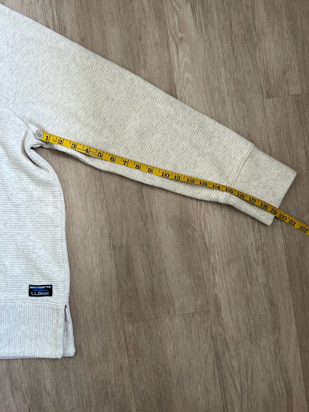 L.L. Bean NWT Lakewashed Double-Knit Funnelneck 3X Oatmeal Heather - Picture 5 of 7